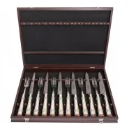 Juego de Cubiertos Imperiales SCHMIEDEN en Alpaca - 12 piezas con caja