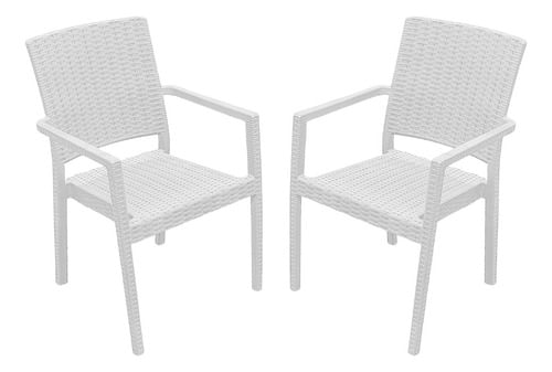 Silla-De-Plastico-Reforzadas-Con-Apoyabrazos-Rattan-X-2-Un-BlancoLisa