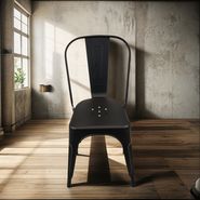 Silla De Comedor Tolix Negro Mate Tr X 4