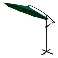 Sombrilla De Jardín Banana Tromen Verde 3 Mts Patio Con Base