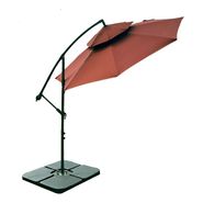 Sombrilla De Jardín Banana Tromen Verde 3 Mts Patio Con Base