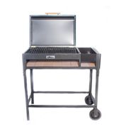 Parrilla Móvil Tromen Chulengo A Leña Asador Carbón Con Tapa Negro