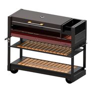 Tromen Parrilla Móvil A Leña Modelo Federal Color Negro Tipo Chulengo