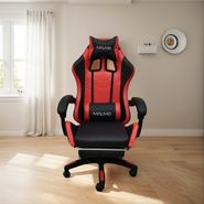 Silla Gamer Oficina Pc Malmo Cuero Sintético Rojo Y Negro