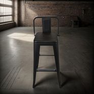 Banqueta Tolix X 2 U. Con Respaldo Ideal Comedor Cocina