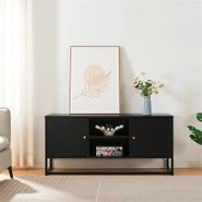 Mesa Tv Avelino 32509l 1.20 Metal Negro