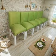 Combo De 6 Sillas,tela Liso Color Eleccion!!!envio Gratis! Negro