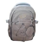 Mochila Escolar Ybl C-0928 30l - Estilo Y Comodidad Crema Liso