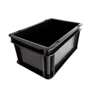 Pack x5 Contenedores Plásticos ATHENA 30x20x15cm 3215A Color Negro