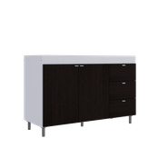 BAJO MESADA ORLANDI 4029 1.20 3C BLANCO/WENGUE