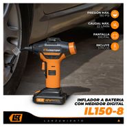 Inflador Compresor Inalambrico Bateria Lusqtoff Auto - MODELO IL150-8