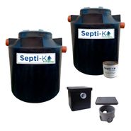KIT BIODIGESTOR 400L CON CAMARA SEPTICA  INSPECCION Y DESENGRASADORA