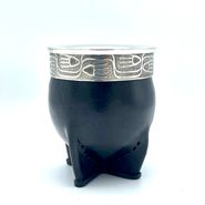 Mate Imperial De Calabaza Y Cuero con Virola De Alpaca Lisa (MAT042)