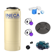 Tanque Cisterna 500L Tricapa con Bomba, Flotante y Automaticos