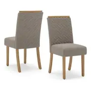 SILLA HENN SEC24-510 MALU MARRON ALMENDRA SET X2unid